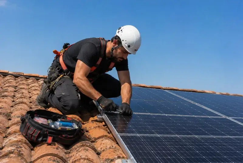 Maintenance et monitoring de panneaux solaires à Bazus